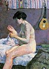Study of a Nude Suzanne Sewing by Paul Gauguin